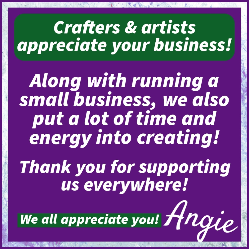 Thank you for supporting my small business!